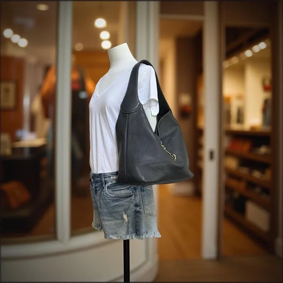 Authentic Dooney & Bourke Leather Lock Hobo Bag with Matching Coin Purse! - Picture 15 of 15